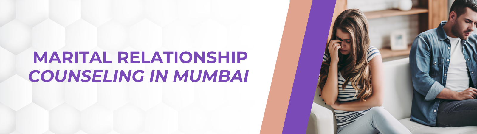 _Marital Discord Counselling in Mumbai Promotional banner for bipolar disorder treatment in Mumbai with bold purple text and a segmented face collage on the right.